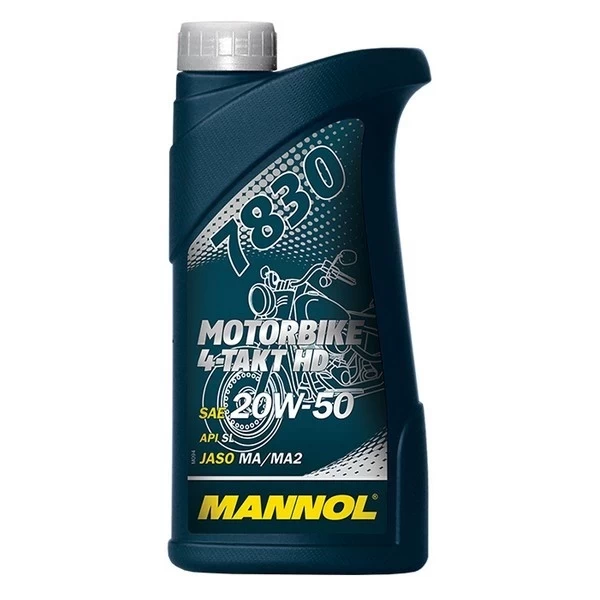Масло моторное для 4-тактных двигателей MANNOL Motorbike 4-Takt HD 20W-50 (1л) 6000