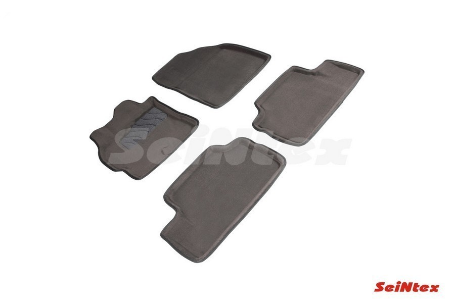 SEINTEX Ворсовые 3D коврики TOYOTA COROLLA 07 2007-2013 серые (комплект) 84763