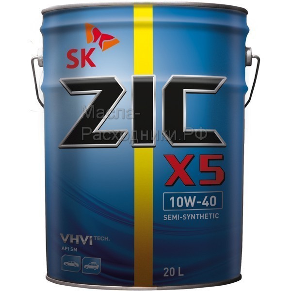 Масло моторное ZIC X5 10W-40 (20л) 192622