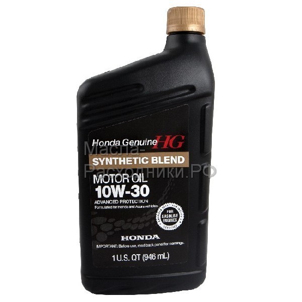 HONDA Synthetic Blend 10W-30 SN Масло моторное (пластик) (0,946л) / 087989035
