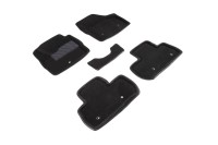 Ворсовые 3D коврики LAND ROVER FREELANDER II 2006- (Черные) комплект SEINTEX 83740