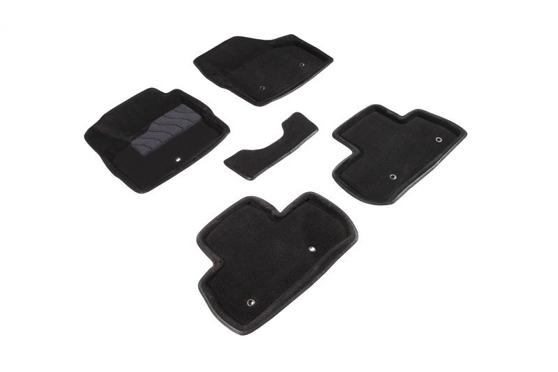 Ворсовые 3D коврики LAND ROVER FREELANDER II 2006- (Черные) комплект SEINTEX 83740