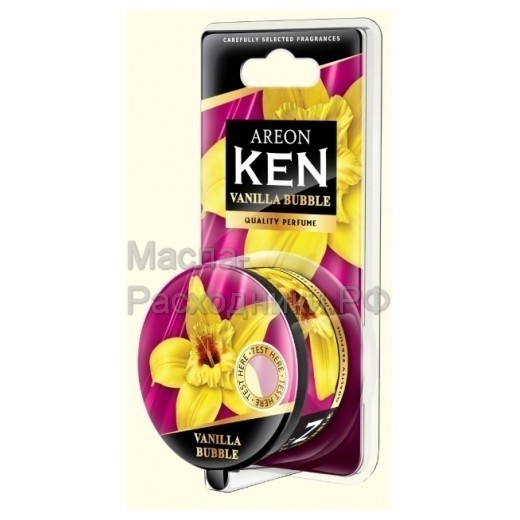 Ароматизатор для автомобиля AREON "KEN BLISTER" Vanilla Bubble (Ванила Бабл) AKB15