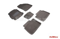 SEINTEX Ворсовые 3D коврики TOYOTA COROLLA 2013- серые (комплект) 85790