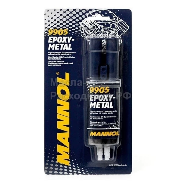 Клей для металла MANNOL Epoxy-Metal "Жидкий металл" (30 гр) 2404