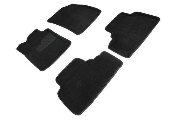 Коврики ворсовые 3D Haval Jolion 2WD 2021-н.в. черные (комплект) SEINTEX 96900