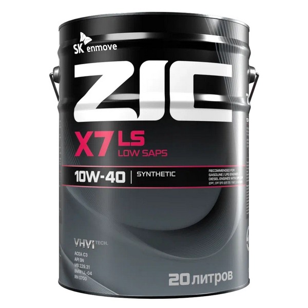 Масло моторное ZIC X7 LS 10W-40 (20л) 192620
