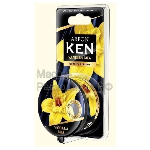 Ароматизатор для автомобиля AREON "KEN BLISTER" Vanilla MIA (Ванила Миа) AKB14