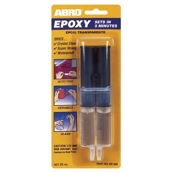 ABRO Клей эпоксидный прозрачный в шприце 25 мл EP-300