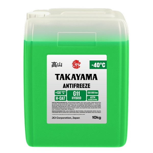 Антифриз TAKAYAMA Antifreeze G11 green -40 (10кг) 103647