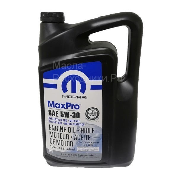 CHRYSLER MOPAR MaxPro 5W-30 MS-6395 GF- 5 C3 SP Масло моторное (5л) 68518205AA CHRYSLER