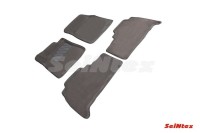 SEINTEX Ворсовые 3D коврики TOYOTA Land Cruiser 200 2007-2013 серые (комплект) 88031