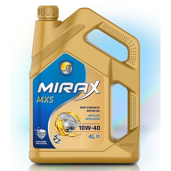 Масло моторное MIRAX MX5 10W-40 A3/B4 SL/CF (АКЦИЯ 4л+1л) 102362