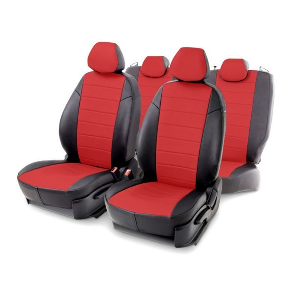 Чехлы экокожа KIA Sportage 40/60 2015-2021 Красный (шт) 97365 SEINTEX