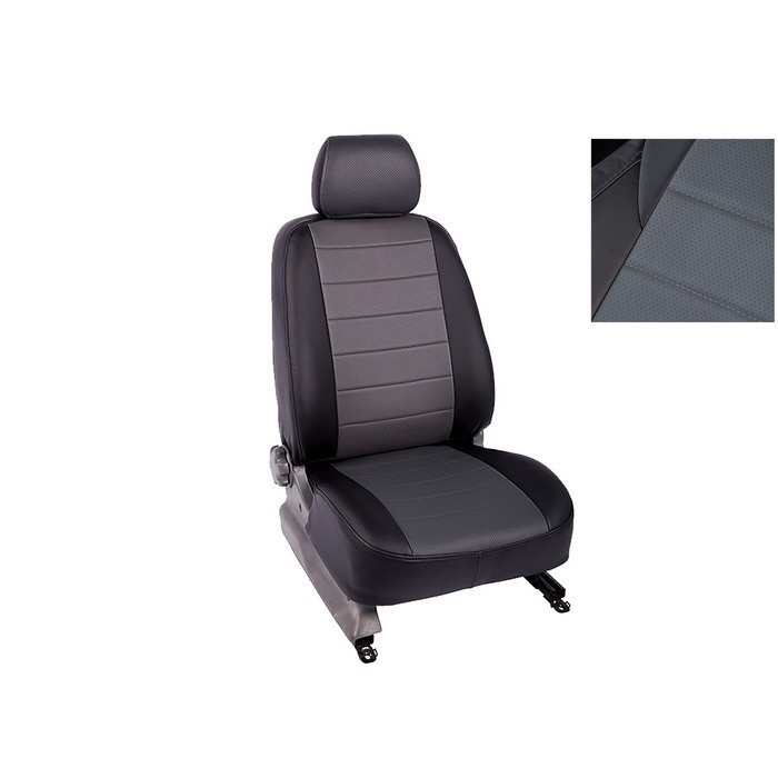 Чехлы из экокожи для Renault Duster 2021- Life/Style 40/60 2021-н.в. серый (комплект) SEINTEX 96207