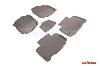 SEINTEX Ворсовые 3D коврики TOYOTA RAV 4 IV 2012- серые (комплект) 85860