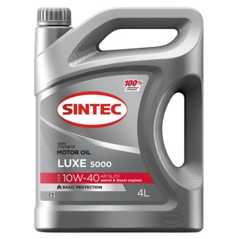 Масло моторное SINTEC LUXE 5000 10W-40 SL/CF (4л) 600232