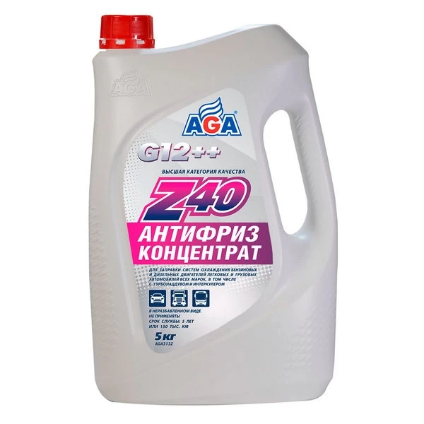 AGA313Z Антифриз красный AGA-Z40 G12++ CONCENTRATE (5кг)