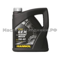 Масло моторное MANNOL O.E.M. for RENAULT NISSAN 5W-40  (4л) 1089