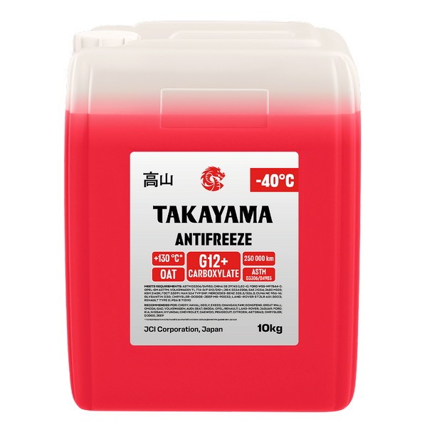 Антифриз TAKAYAMA Antifreeze G12+ red -40 (10кг) 102172