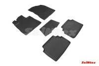 Коврики резиновые с высоким бортом Hyundai Sonata VIII (DN8) 2019-н.в. / KIA K5 2020-н.в. (комплект) SEINTEX 94049