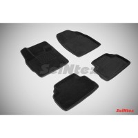 Ворсовые 3D коврики MAZDA CX7 2007- (Черные) комплект SEINTEX 71700