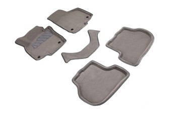 SEINTEX Ворсовые 3D коврики VW GOLF VI 2005-2012 серые (комплект) 82171