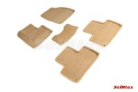 Ворсовые коврики 3D Volvo XC-90 II 2014-н.в. бежевые (комплект) 90917 SEINTEX