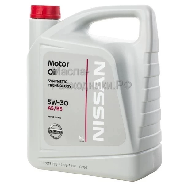 Масло моторное Nissan 5W-30, 5л / KE900-99943