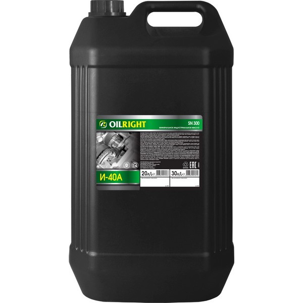 Масло веретенное OIL RIGHT И40А (30л) 2598
