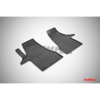 Коврики резиновые с рисунком "Сетка" VOLKSWAGEN T5 2003-2015 (комплект) SEINTEX 83114