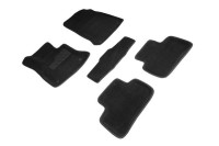 Коврики ворсовые 3D Mercedes-Benz GLК-Class X204 2008-2015 черные (комплект) SEINTEX 97781