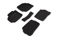 Ворсовые 3D коврики NISSAN ALMERA classic (B10) 2006-2013 (Черные) комплект SEINTEX 71692