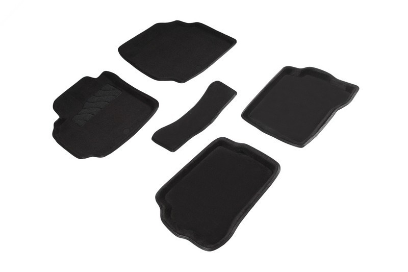 Ворсовые 3D коврики NISSAN ALMERA classic (B10) 2006-2013 (Черные) комплект SEINTEX 71692