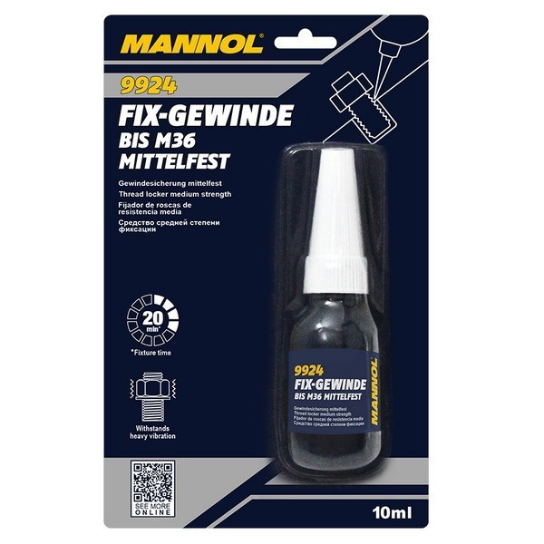 Фиксатор резьбы демонтируемый Mannol Fix-Gewinde mittelfest (10мл) 2411