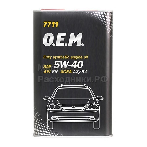 Масло моторное MANNOL (7711) O.E.M. for DAEWOO GM 5W-40 API SN/CF (1л) металл 4055