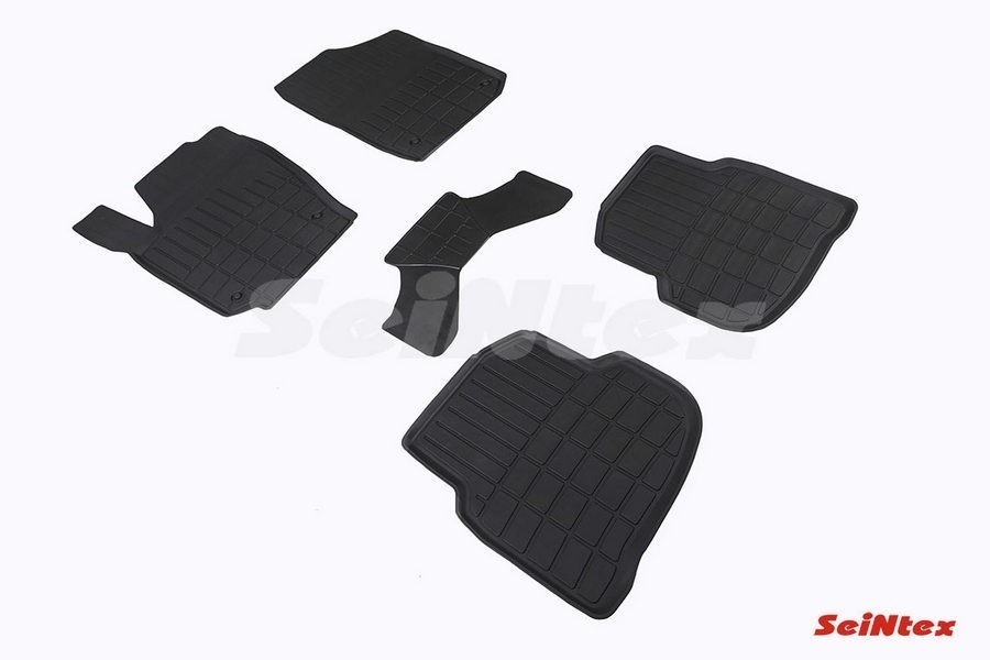 Коврики Стандарт Volkswagen Polo Sedan V Glonass 2019-2020 с бортом (комплект) SEINTEX 91296