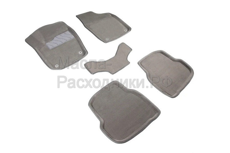 SEINTEX Ворсовые 3D коврики VW POLO SEDAN 2010- серые (комплект) 84773