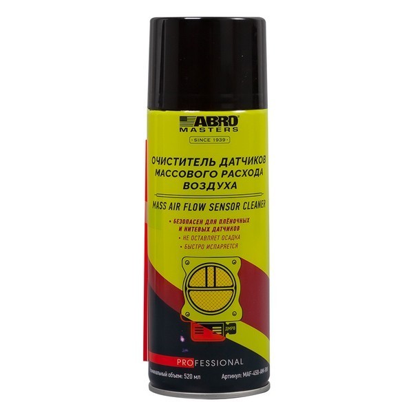 ABRO Очиститель датчиков массового расхода воздуха 450 мл ABRO MASTERS MAF-450-AM-RW