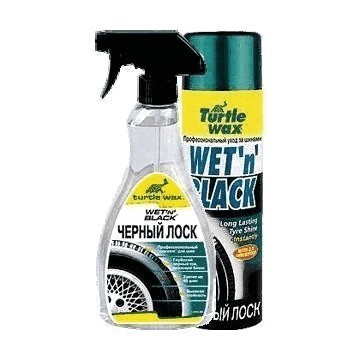 FG6522 Восстановитель цвета резины Черный лоск Wet 'n' Black (500 мл) Turtle Wax (аэрозоль)