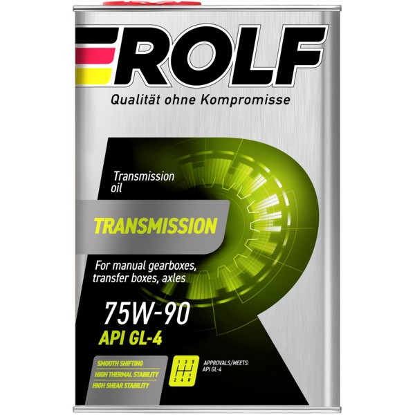 Масло трансмиссионное ROLF Transmission 75W-90 GL-4 (4л) 322309