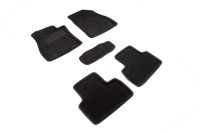 Ворсовые 3D коврики NISSAN JUKE 2011- (Черные) комплект SEINTEX 83733