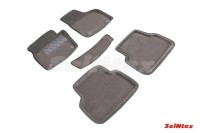 SEINTEX Ворсовые 3D коврики VW TIGUAN 2010-2017 серые (комплект) 84778