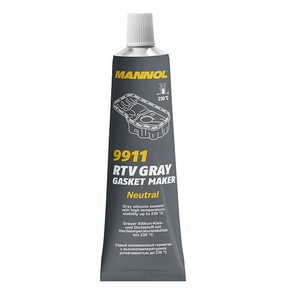 MANNOL 9911 Нейтральный силиконовый герметик (от -40С до +230С) RTV Gasket Maker Grey Neutral 85гр 2485