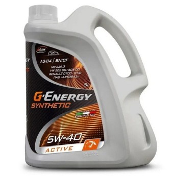 Масло моторное G-Energy Synthetic Active 5W-40 (5л) 253142411