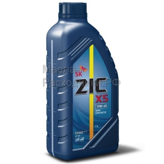 Масло моторное ZIC X5 10W-40 (1л) 132622