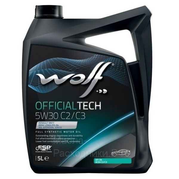 WOLF OFFICIALTECH 5W-30 C2/С3 Масло моторное (5л) 8332579