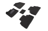 Ворсовые 3D коврики NISSAN MURANO III 2016- (Черные) комплект SEINTEX 87633