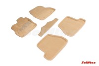 SEINTEX Ворсовые 3D коврики FORD FOCUS 3 (МКПП) 2011-2015 бежевые (комплект) 85986