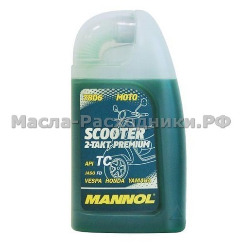 Масло для двухтактных двигателей MANNOL 2-Takt Scooter PREMIUM (1л) 7806
